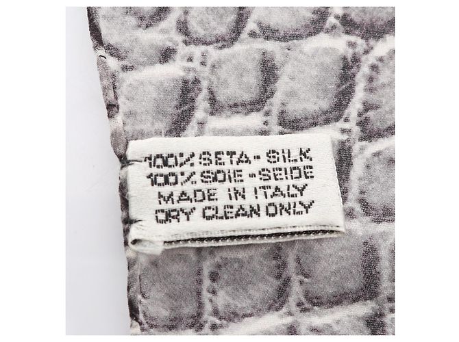 Chanel CHANEL CROCO Seidenschal Schwarz Rot Mehrfarben - Ansicht 3