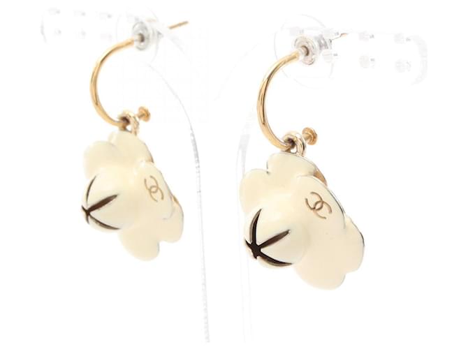 Orecchini Chanel Camellia Swing D'oro Crudo - vista 2