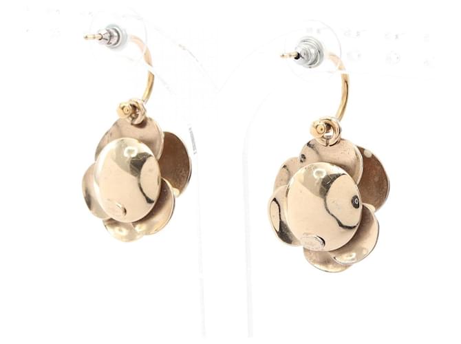 Orecchini Chanel Camellia Swing D'oro Crudo - vista 3