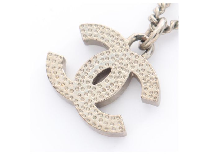 Chanel Coco Mark Strass-Halskette Silber - Ansicht 2