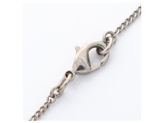Chanel Coco Mark Strass-Halskette Silber - Ansicht 4