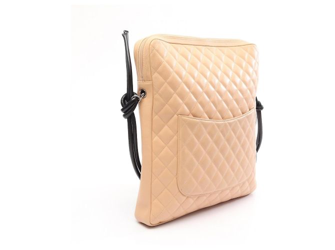 Borsa a tracolla Chanel Cambon Line Large Pochette Nero Beige - vista 2