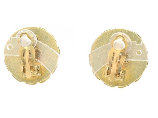 Pendientes Chanel Coco Mark Chain Negro Dorado - vista 2