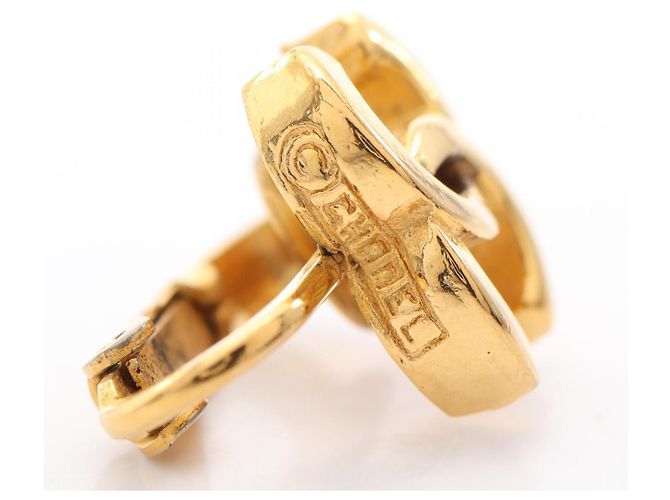 Orecchini a clip Chanel Coco Mark placcati oro D'oro - vista 3