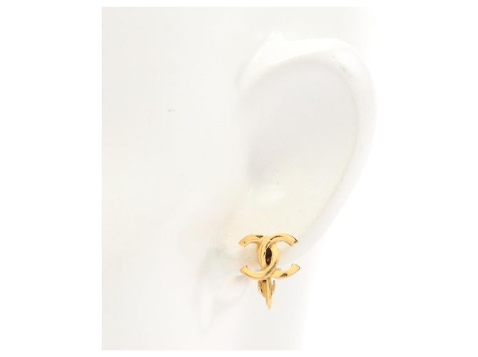 Orecchini a clip Chanel Coco Mark placcati oro D'oro - vista 4