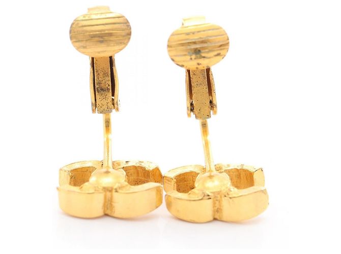 Orecchini a clip Chanel Coco Mark placcati oro D'oro - vista 7