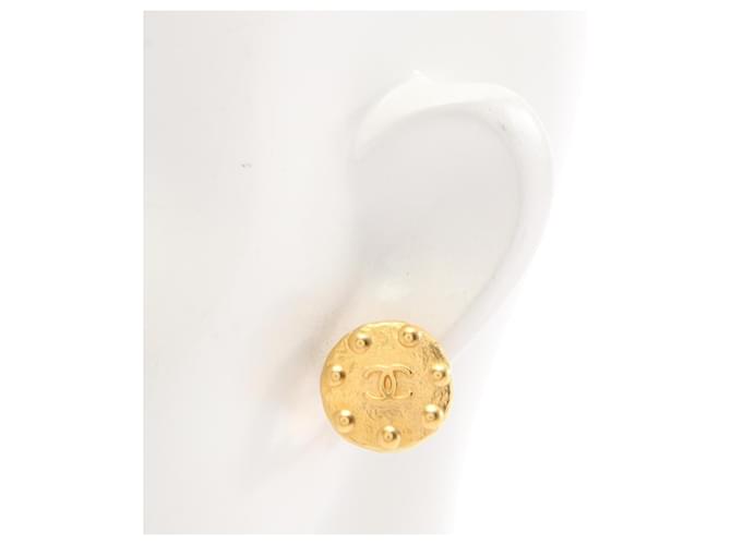 Timeless Orecchini a clip rotondi Chanel Coco Mark Dot D'oro - vista 4