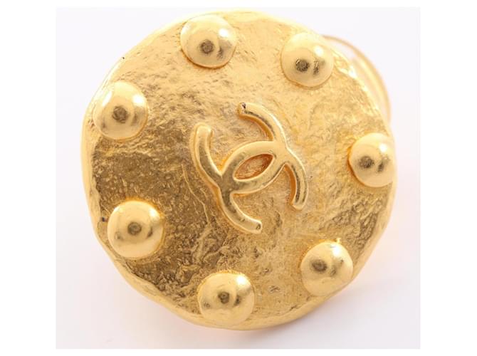 Timeless Orecchini a clip rotondi Chanel Coco Mark Dot D'oro - vista 6