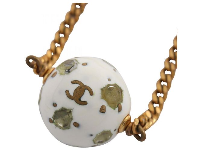 Bracciale charm con il logo Coco di Chanel Bianco D'oro - vista 2