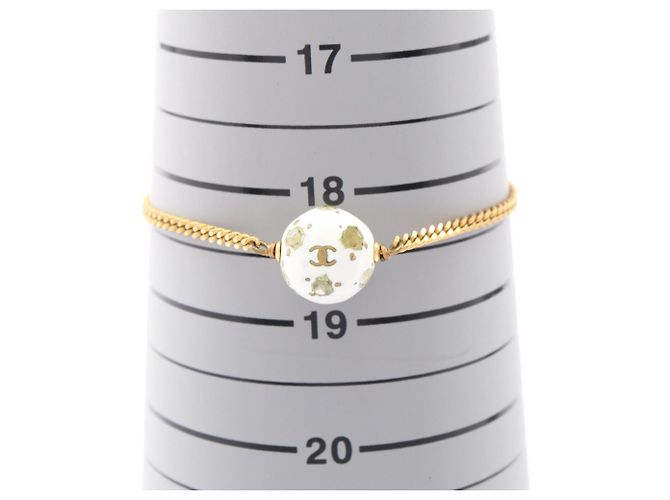 Bracciale charm con il logo Coco di Chanel Bianco D'oro - vista 4
