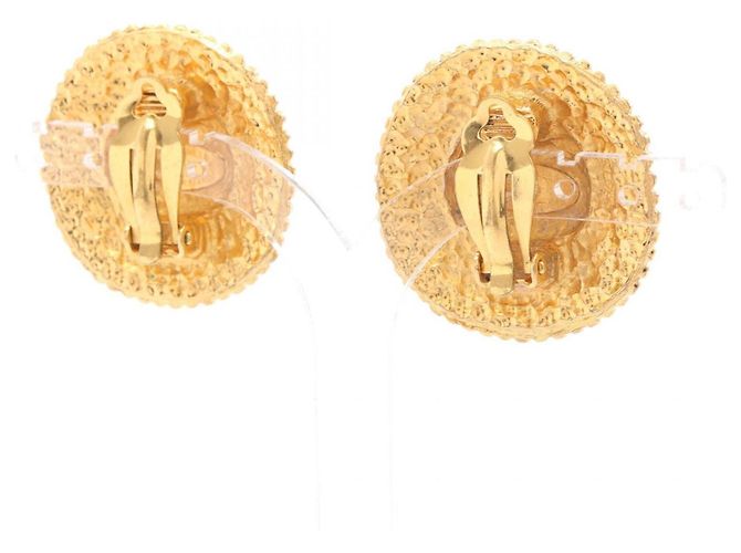 Chanel Coco Mark runde Ohrringe Golden - Ansicht 2