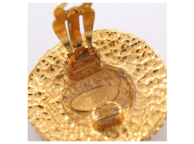 Chanel Coco Mark runde Ohrringe Golden - Ansicht 5