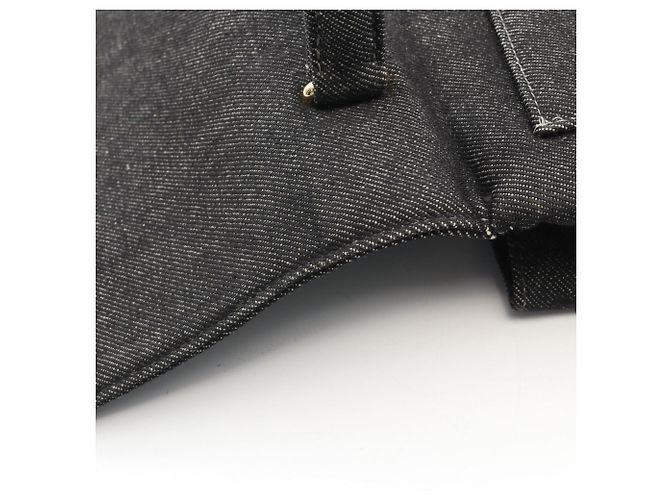 Chanel Coco Mark Handtasche aus schwarzem Denim - Ansicht 10