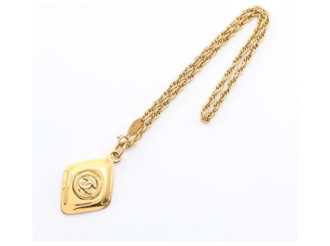 Collar Chanel Coco Mark Diamond Dorado - vista 3