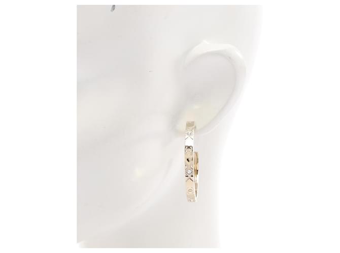 Orecchini a cerchio Chanel Coco Mark placcati oro D'oro - vista 5