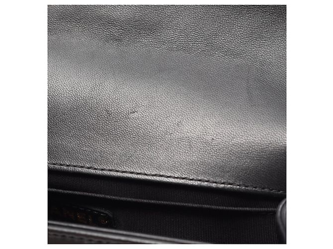 Borsa a tracolla Chanel Boy in agnello nero - vista 6