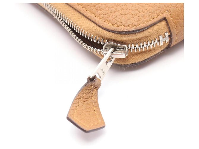 Hermès Portafoglio rotondo con zip Hermes Azap Long Caramel Marrone Caramello - vista 6