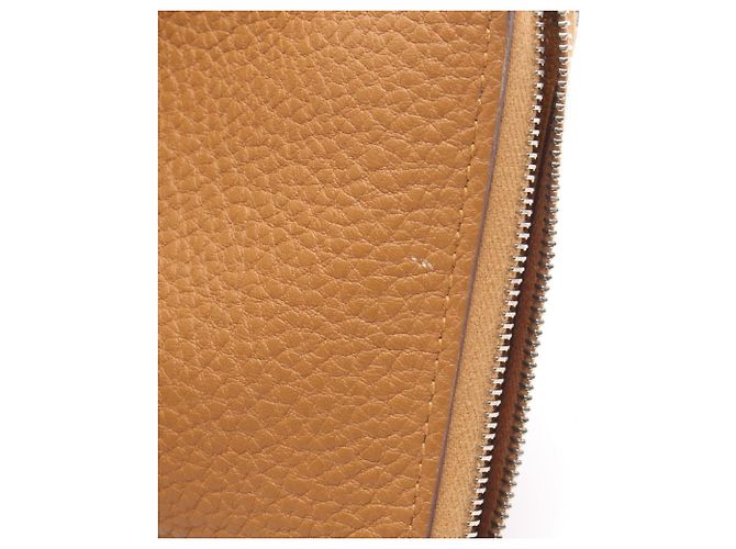 Hermès Portafoglio rotondo con zip Hermes Azap Long Caramel Marrone Caramello - vista 7