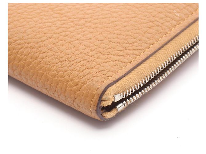 Hermès Portafoglio rotondo con zip Hermes Azap Long Caramel Marrone Caramello - vista 8