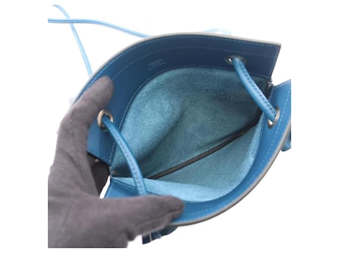 Hermès Borsa a tracolla mini Aline Hermes Blu - vista 3