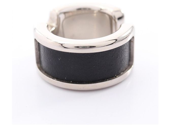 Ring Hermès Anello per foulard Hermes Olympe PM Nero Argento - vista 2