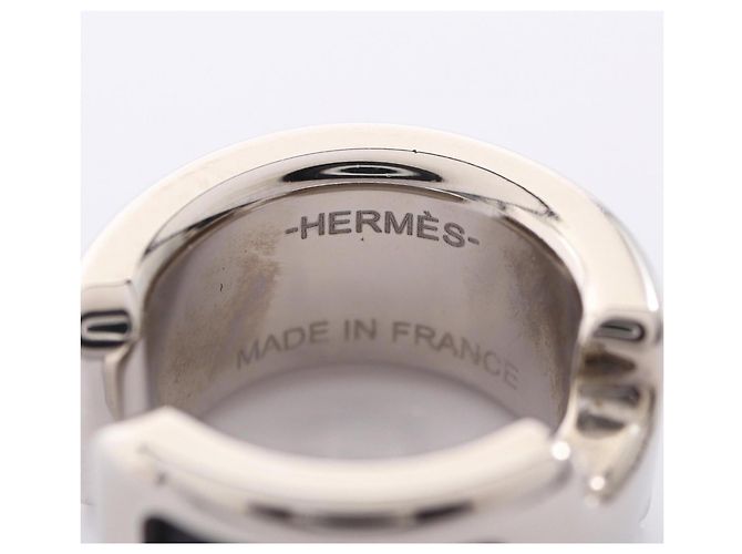 Ring Hermès Anello per foulard Hermes Olympe PM Nero Argento - vista 3