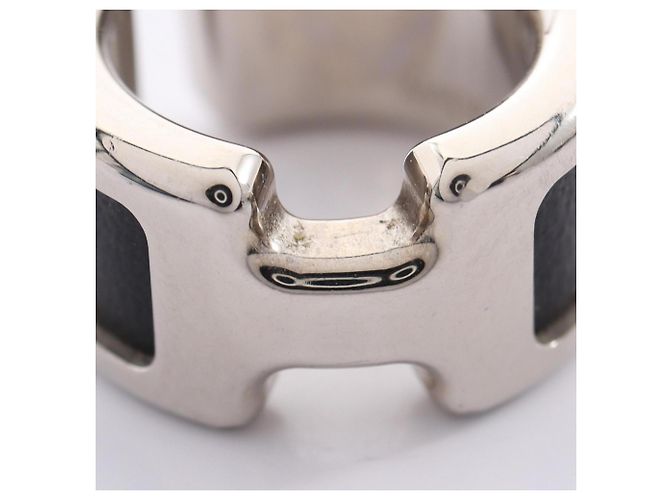 Ring Hermès Anello per foulard Hermes Olympe PM Nero Argento - vista 4
