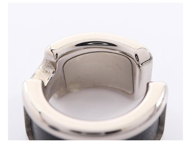 Ring Hermès Anello per foulard Hermes Olympe PM Nero Argento - vista 5