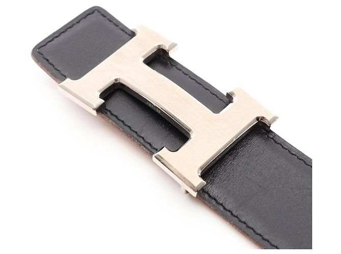 Hermès Hermes Constance H-Belt - Reversibles Kalbsleder Braun Schwarz - Ansicht 2