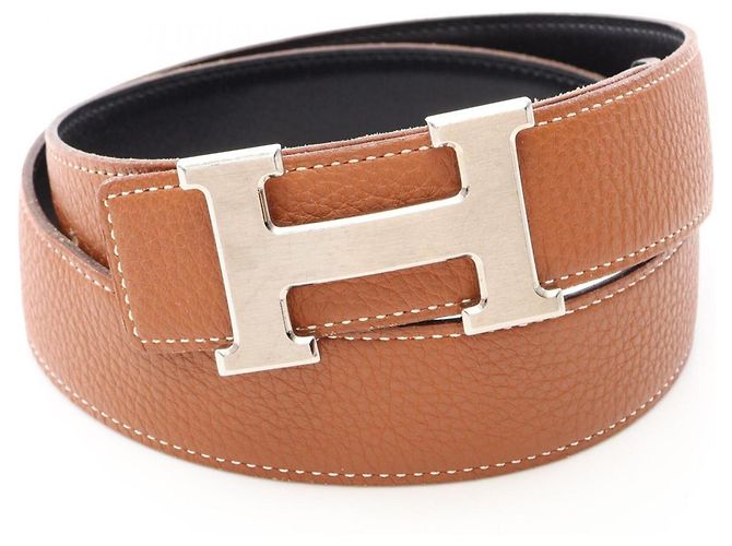 Hermès Hermes Constance H-Belt - Reversibles Kalbsleder Braun Schwarz - Ansicht 5
