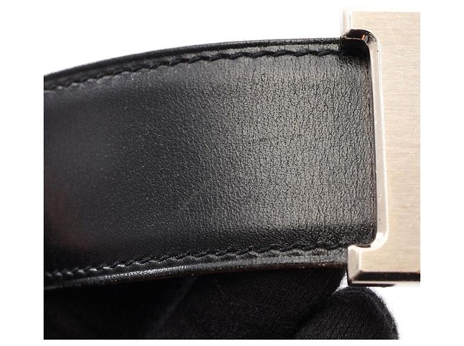 Hermès Hermes Constance H-Belt - Reversibles Kalbsleder Braun Schwarz - Ansicht 7