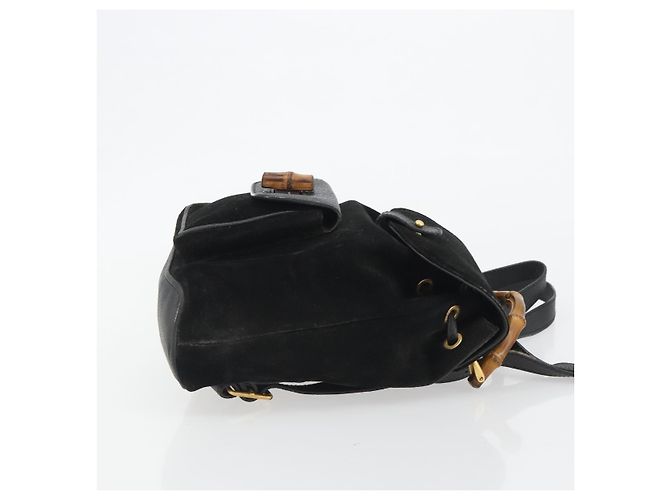 Bamboo Gucci Gucci bambù scamosciato mini Nero - vista 3