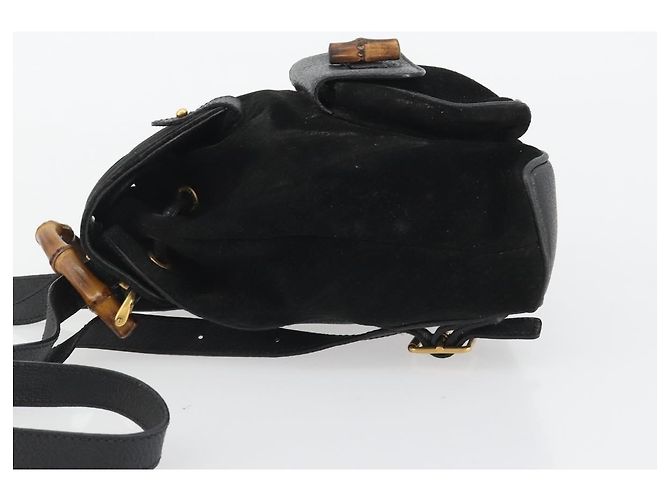 Bamboo Gucci Gucci bambù scamosciato mini Nero - vista 4