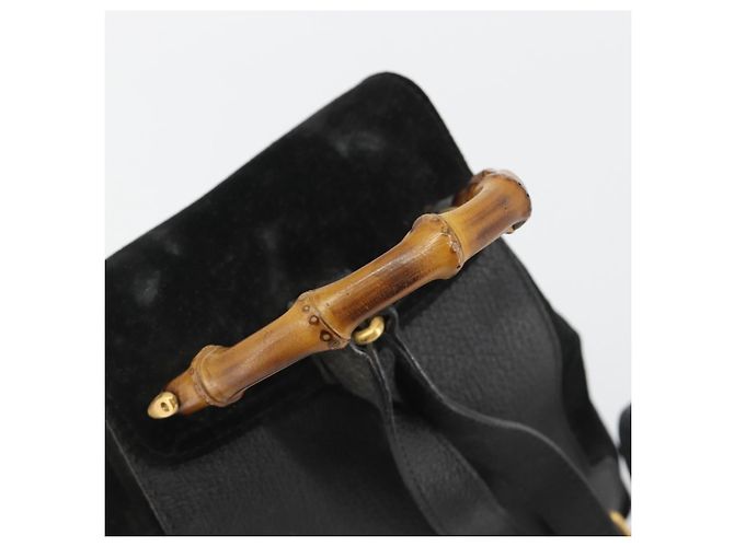 Bamboo Gucci Gucci bambù scamosciato mini Nero - vista 5