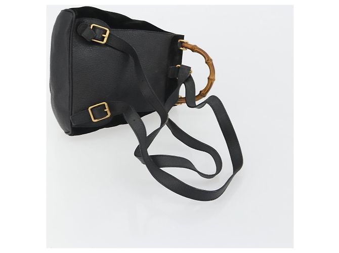 Bamboo Gucci Gucci bambù scamosciato mini Nero - vista 6