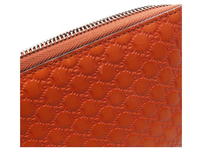 Cartera larga redonda Microguccissima Gucci Naranja - vista 10