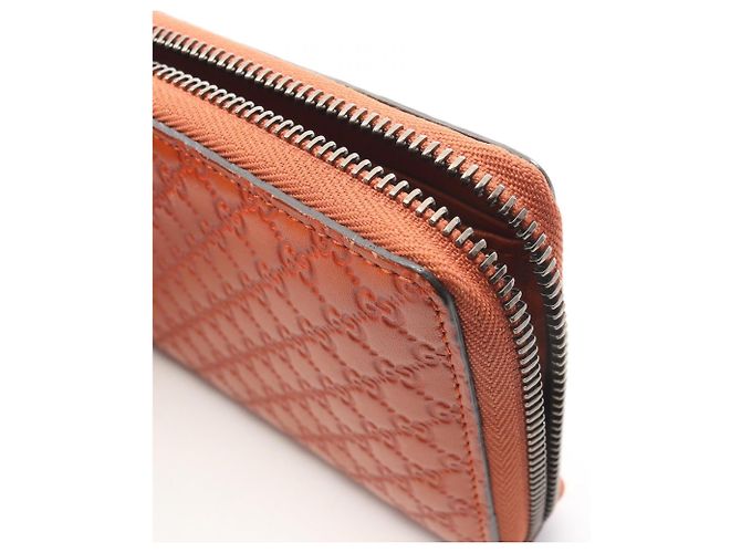 Cartera larga redonda Microguccissima Gucci Naranja - vista 9