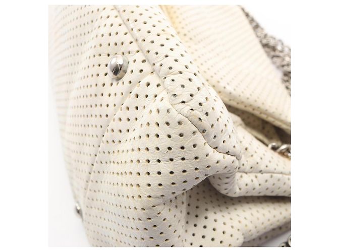 Borsa a Spalla Chanel 2.55 Perforated Bianco - vista 11