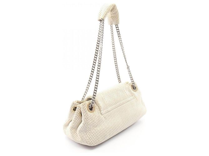 Borsa a Spalla Chanel 2.55 Perforated Bianco - vista 2