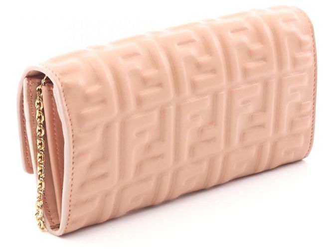 Borsa a tracolla Fendi FF Logo Rosa - vista 2
