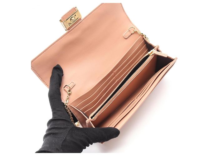 Borsa a tracolla Fendi FF Logo Rosa - vista 3