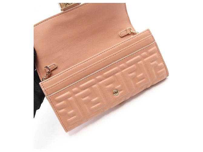 Borsa a tracolla Fendi FF Logo Rosa - vista 5