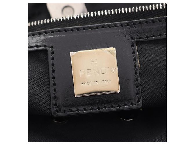 Borsa Tote Fendi Zucca nera in pelle e nylon Nero - vista 4