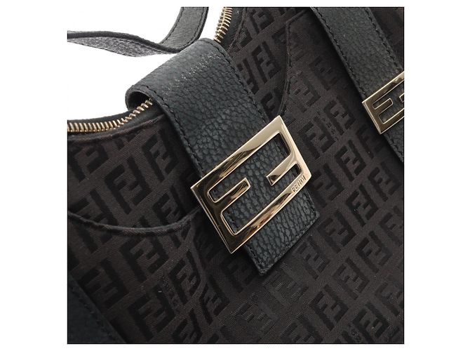 Borsa a tracolla Fendi Zucchino Brown Marrone - vista 10