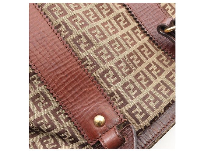 Fendi Zucchino Tote Bag Braun Beige - Ansicht 10