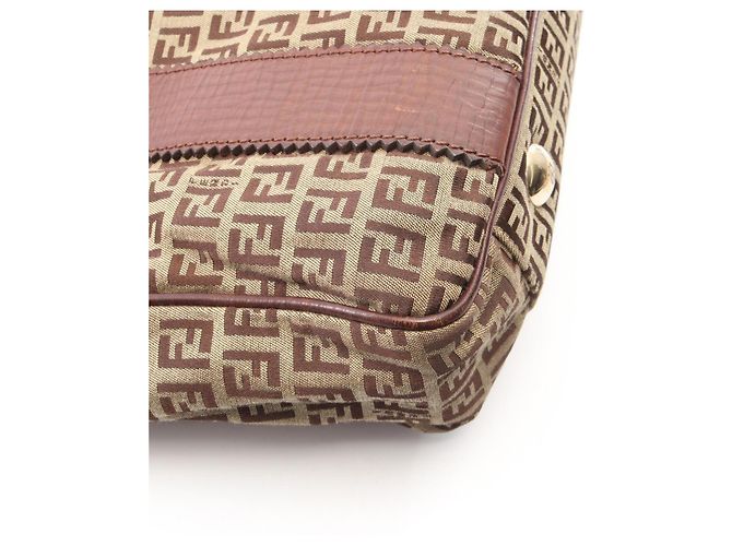 Fendi Zucchino Tote Bag Braun Beige - Ansicht 8