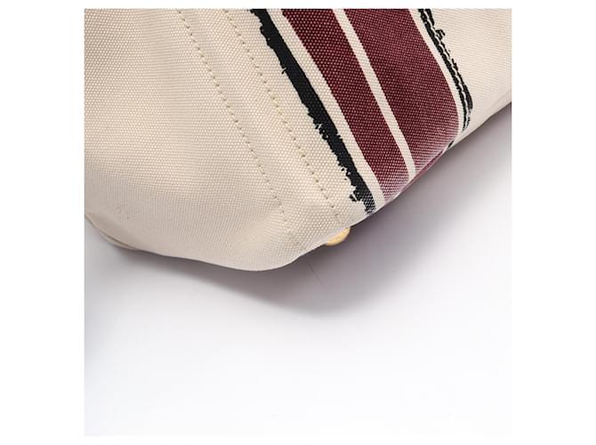 Borsa Tote Prada Canapa Nero Beige Bordò - vista 15