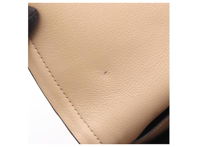 Borsa a tracolla in pelle beige Prada - vista 5
