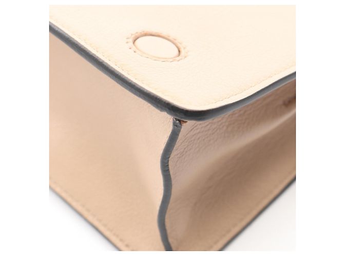 Borsa a tracolla in pelle beige Prada - vista 7