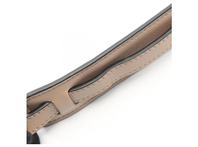 Borsa a tracolla in pelle beige Prada - vista 8